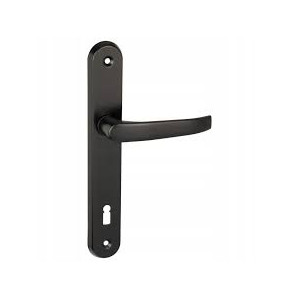 Klamka do drzwi  z szyldem 90 klucz czarna